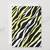 Zebra Print Baby shower Invitation - Geel Kaart (Achterkant)