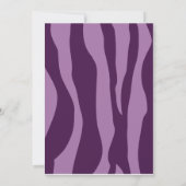 Zebra Print Baby shower - Paars Kaart (Achterkant)