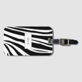 zebra print bagagelabel (Voorkant (horizontaal))