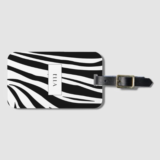zebra print bagagelabel (Voorkant (horizontaal))