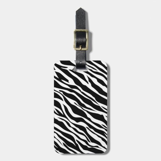 Zebra Print Bagagelabel (Voorkant verticaal)