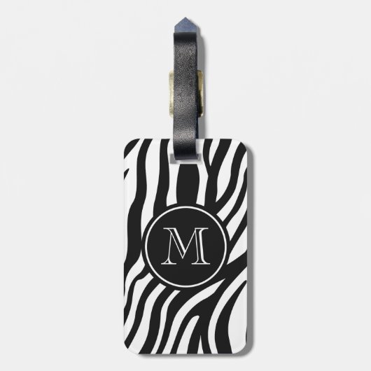 Zebra Print Bagagelabel (Achterkant verticaal)
