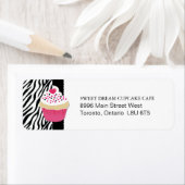 Zebra Print Bakery Return Address Label (Insitu)
