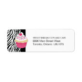 Zebra Print Bakery Return Address Label (Voorkant)