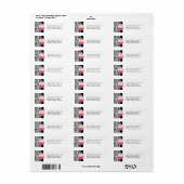 Zebra Print Bakery Return Address Label (Full Sheet)