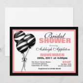 Zebra Print Balloons Roze Vrijgezellenfeest Kaart (Voorkant / Achterkant)