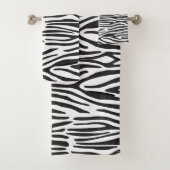 Zebra Print Bathroom Towel set Bad Handdoek (Insitu)