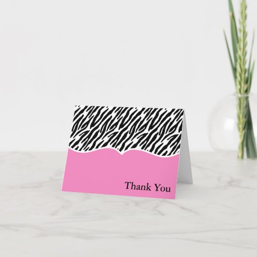 Zebra print bedankt kaarten (Voorkant)