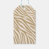 Zebra Print-Beige Cadeaulabel (Voorkant)