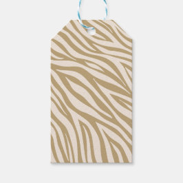 Zebra Print-Beige Cadeaulabel