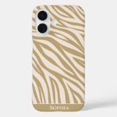 Zebra Print-Beige Case-Mate iPhone Case (Achterkant)