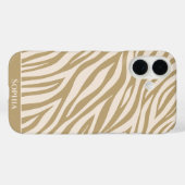 Zebra Print-Beige Case-Mate iPhone Case (Achterkant (horizontaal))