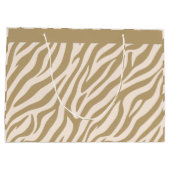 Zebra Print-Beige Groot Cadeauzakje (Achterkant)