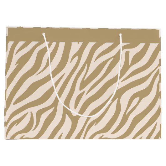 Zebra Print-Beige Groot Cadeauzakje (Achterkant)
