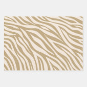 Zebra Print-Beige Inpakpapier Vel (Voorkant 3)