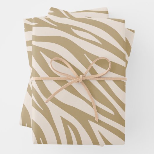 Zebra Print-Beige Inpakpapier Vel (In situ)