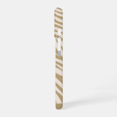 Zebra Print-Beige iPhone 16 Hoesje (Linkerkant)