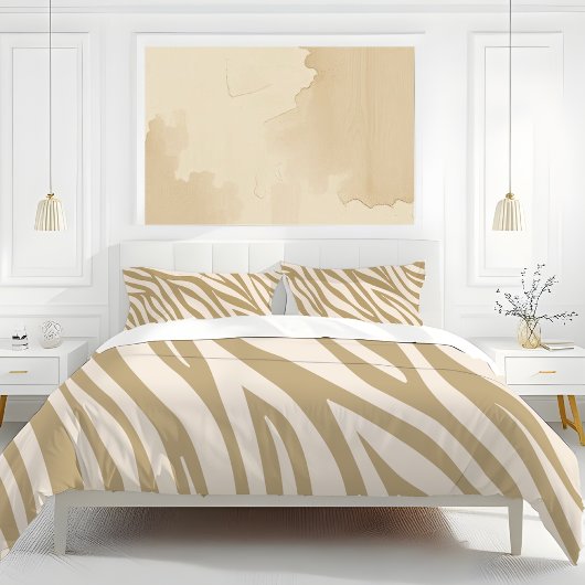 Zebra Print-Beige Kussensloop