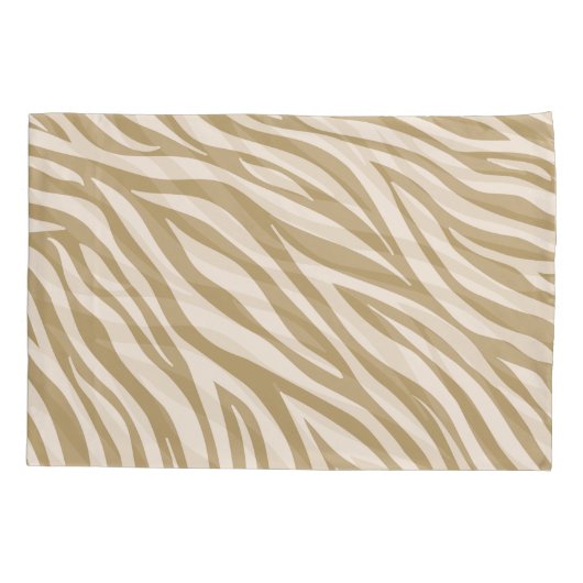 Zebra Print-Beige Kussensloop (Achterkant)
