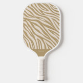 Zebra Print-Beige Pickleball Paddle (Achterkant)