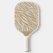 Zebra Print-Beige Pickleball Paddle (Voorkant)