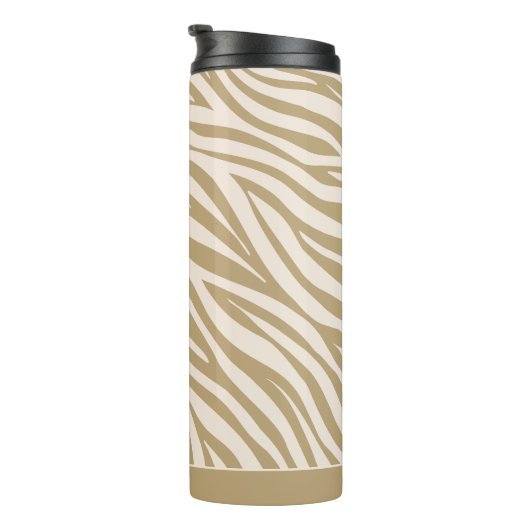 Zebra Print-Beige Thermosbeker (Geroteerd rechts)