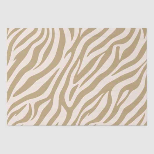 Zebra Print-Beige Tissuepapier (Voorkant)
