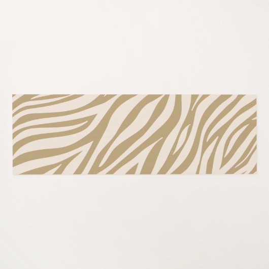 Zebra Print-Beige Yogamat (Achterkant (horizontaal))
