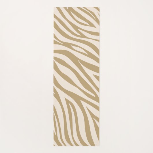Zebra Print-Beige Yogamat (Achterkant)