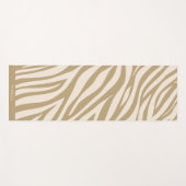 Zebra Print-Beige Yogamat (Voorkant (horizontaal))