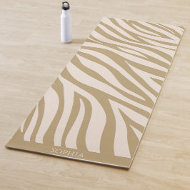 Zebra Print-Beige Yogamat