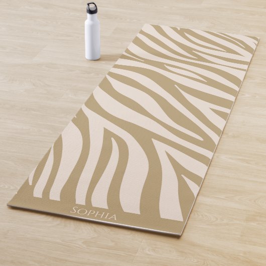 Zebra Print-Beige Yogamat (In situ)