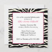 Zebra Print Birthday Kaart (Voorkant)