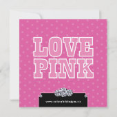 Zebra Print Birthday Party Invitation Kaart (Achterkant)