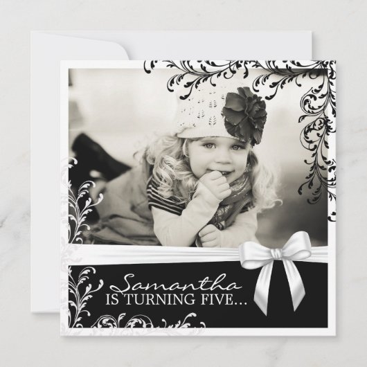  Zebra Print Birthday Party Invitation Kaart (Voorkant)