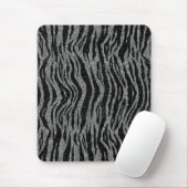 Zebra Print Black en Grey Silver Muismat (Met muis)