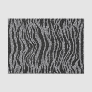 Zebra Print Black en Grey Silver Tissuepapier