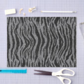 Zebra Print Black en Grey Silver Tissuepapier (Craft)