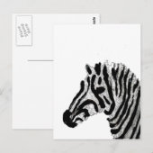 Zebra Print Black en White Stripes Briefkaart (Voorkant / Achterkant)
