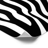 Zebra Print Black en White Stripes Pattern (Hoek)