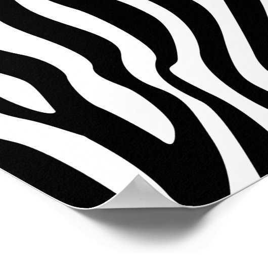 Zebra Print Black en White Stripes Pattern (Hoek)