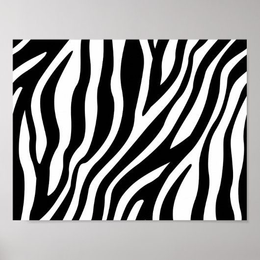 Zebra Print Black en White Stripes Pattern (Voorkant)