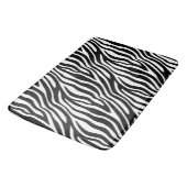 Zebra Print Black en White Stripes Pattern Badmat (Gekanteld)