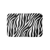 Zebra Print Black en White Stripes Pattern Badmat (Voorkant)