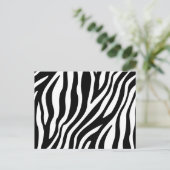 Zebra Print Black en White Stripes Pattern Briefkaart (Staand voorkant)
