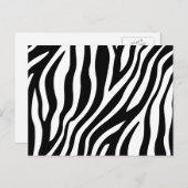 Zebra Print Black en White Stripes Pattern Briefkaart (Voorkant / Achterkant)