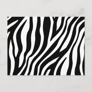 Zebra Print Black en White Stripes Pattern Briefkaart