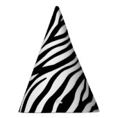 Zebra Print Black en White Stripes Pattern Feesthoedjes (Rechts)