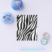 Zebra Print Black en White Stripes Pattern Flyer (Enkel)