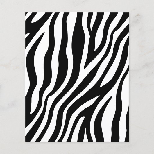 Zebra Print Black en White Stripes Pattern Flyer (Voorkant)